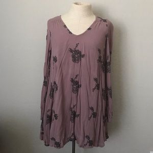 Purple embroidered Free People dress